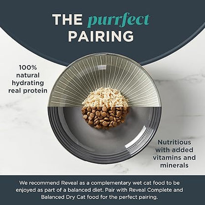 Reveal - Grain Free  Wet Canned Cat Food  2.47oz - 24 Pack - Premium Nutrition, 100 Natural, No Additives, and Limited Ingredients (Tuna with Salmon in Broth)