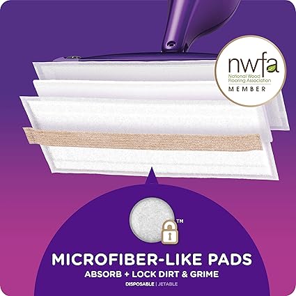 Swiffer WetJet Mops for Floor Cleaning, Hardwood Floor Cleaner Spray Mop Pad Refill, 20 Count