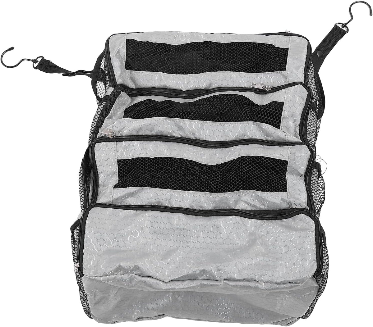 Suitcase Organizer Hanging Suitcase Organizer for Travel Foldable Portable Travel Carry On Bag Luggage Compression Hanging Packing for Travel Carry on Closet (Bag Only) (Gray)