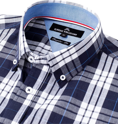 These premium cotton-blend plaid shirts from Alimens & Gentle come in a variety of stylish designs to complement any outfit.
