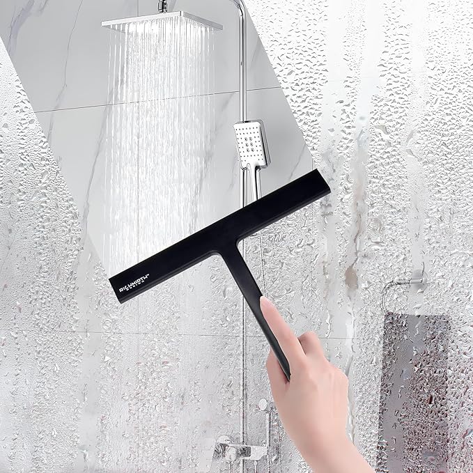 RICHMIRTH Silicone Rubber Blade Shower Squeegee 9" in Width Window  Car Squeegee for Shower, Glass, Window