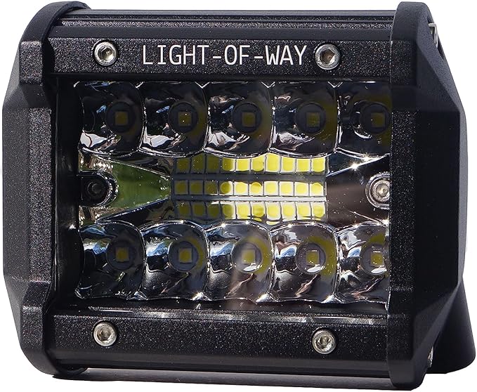 LED Lightbar 2-Pack - 4" Flood Spot Combo, 60W - Waterproof IP68 - Offroad, Boat, Truck, SUV, ATV, UTV - Fog Light - Durable, All-Weather - 18-Month Warranty