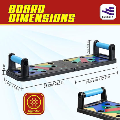 Push Up Board  Pushup Fitness Stand  Foldable Push Up Board for Men  Women  9-in-1 Multifunctional Exercise Board  Strength Training Home Workout System  Perfect Pushup board