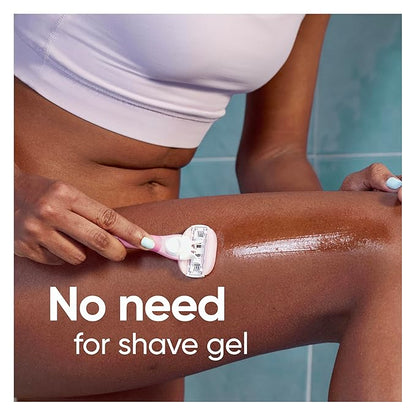 Gillette Venus ComfortGlide White Tea Women's Razor Refills, 6 Refill Cartridges, Fits Venus Reusable Razor Handles, 3-Bladed with Built-in Shave Gel Bars