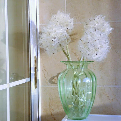 TOPIA Artificial Dandelion Flowers Lovely Faux Dandelion Flowers for Home Decoration (4 Pcs) (White) (22" long)