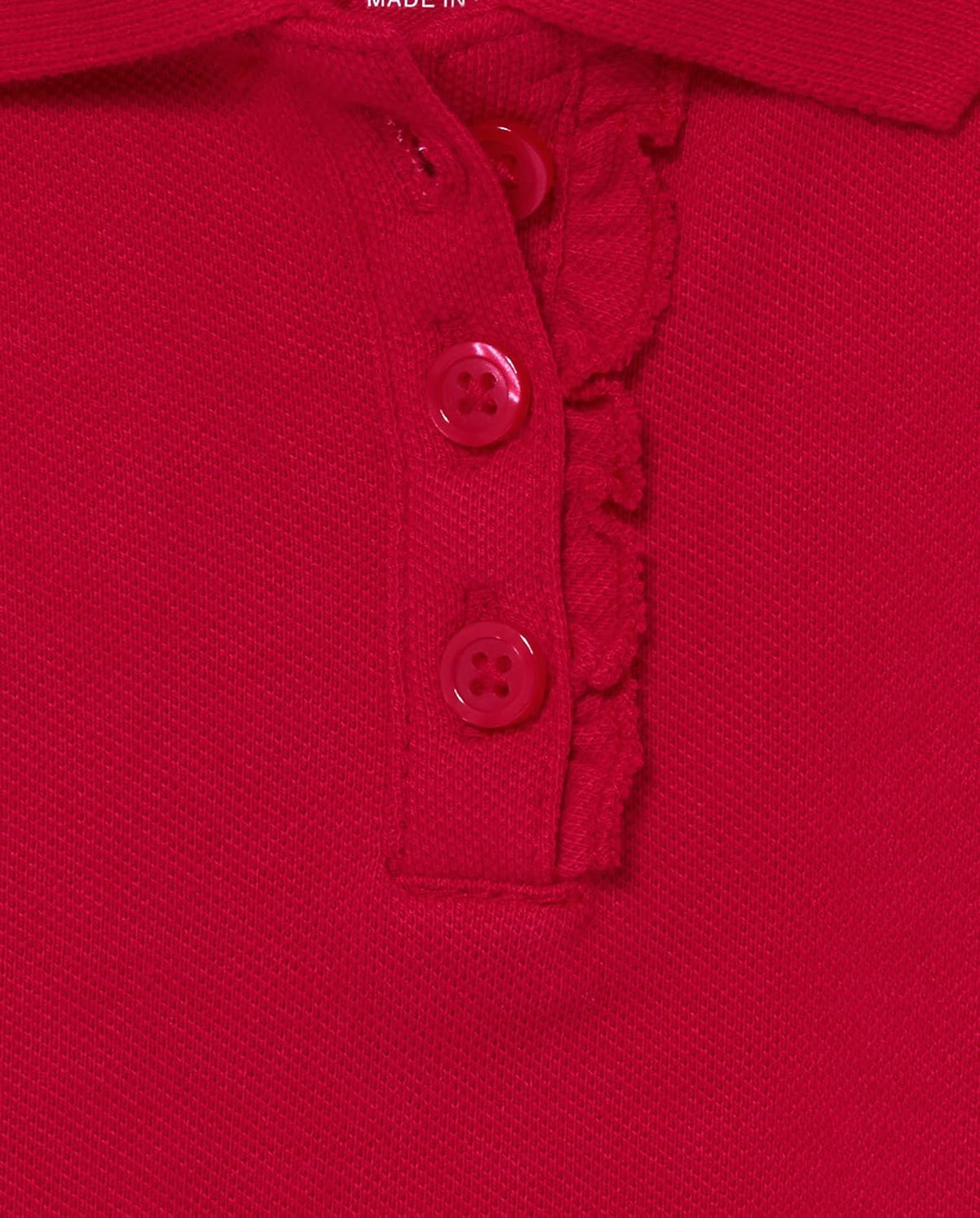 The Children's Place Toddler Girls' Ruffle Pique Polo Shirts, Multipack