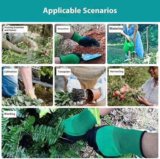 Gardening Gloves for Women Men,1 Pair Gardening Gloves Knitted Latex Breathable Waterproof for Lawn and Garden Clearance Items