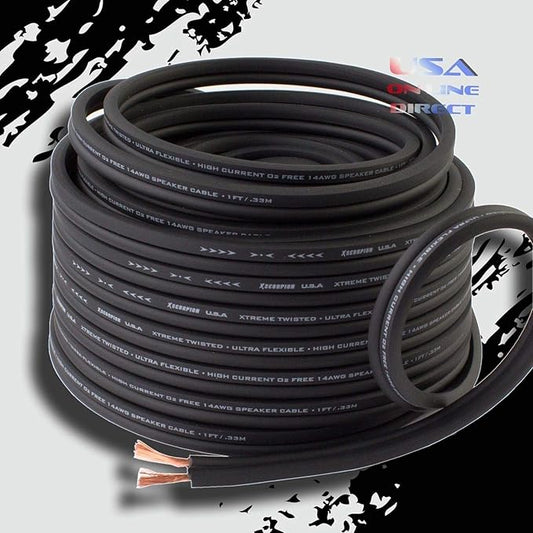 14 Gauge 25 Feet OFC 100 Copper Marine Car Home Audio Speaker Zip Cable Wire US