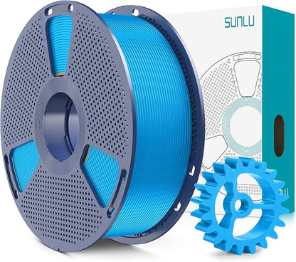 SUNLU PLA+2.0 3D Printer Filament, Upgrade PLA+ Filament 1.75mm, Tougher and Stronger, Neatly Wound Filament, Dimensional Accuracy +/-0.02mm, 1KG Spool(2.2lbs), Cyan