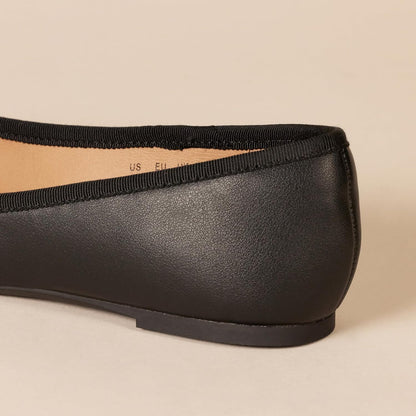 Essentials Women's Comfortable Round Toe Ballet Flats with Bow