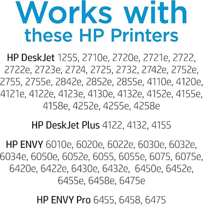 HP Original 67 Tri-Color / 67XL Black Ink Cartridges (2-Pack) | Works DeskJet 1255, 2700, 4100 Series Envy 6000, 6400 Series | Eligible for Instant Ink | 3YP30AN