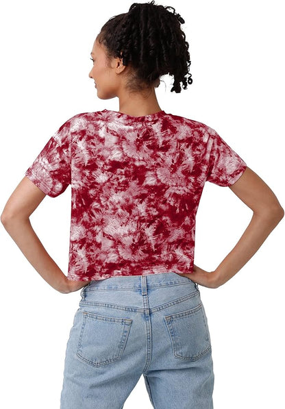 FOCO Women's Tie-dye Big Logo Crop Top Shirt