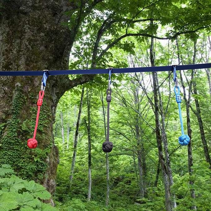 Rainbow Craft Ninja Warrior Slackline Ninja Fist Holds - Kids Ninja Backyard Ninja Training Equipments, Ninja Accessories for Ninja Warrior Obstacle Course, Ninja Fists, 3-Pack Monkey Boxing Hold