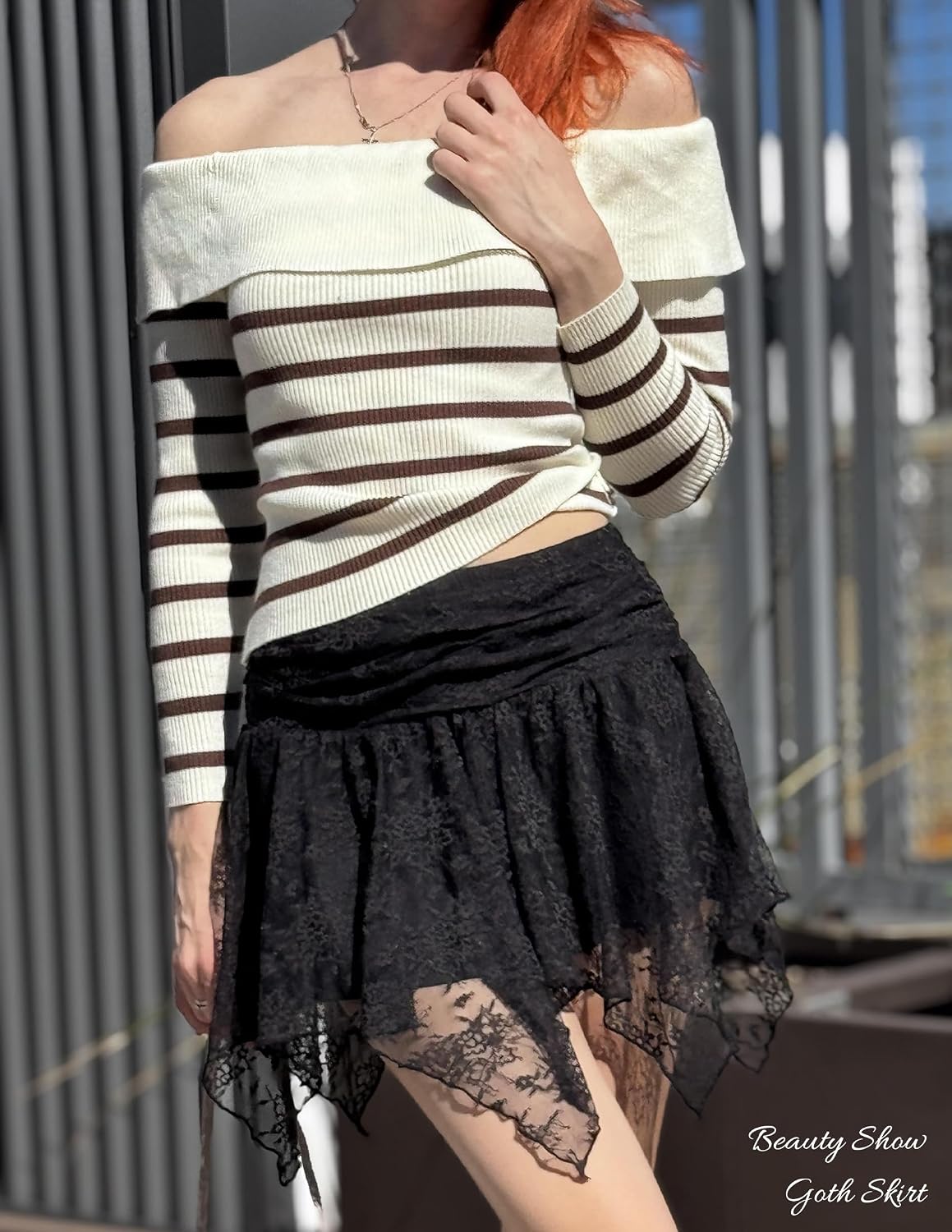 Avidlove Lace Mini Skirts for Women Flowy Skirt Boho Layered Asymmetrical Short Skirt