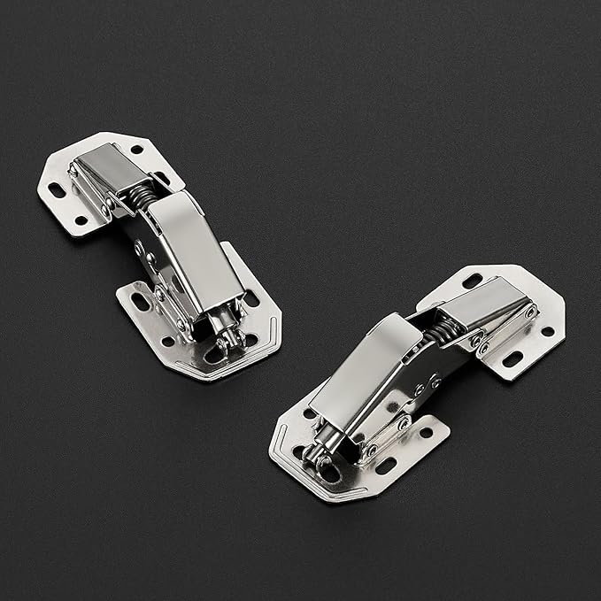 Ravinte 2 Pack Hidden Hinges Soft Close Surface Mount Kitchen Cabinet Hinges, No Pre-drilled for Kitchen Cupboard