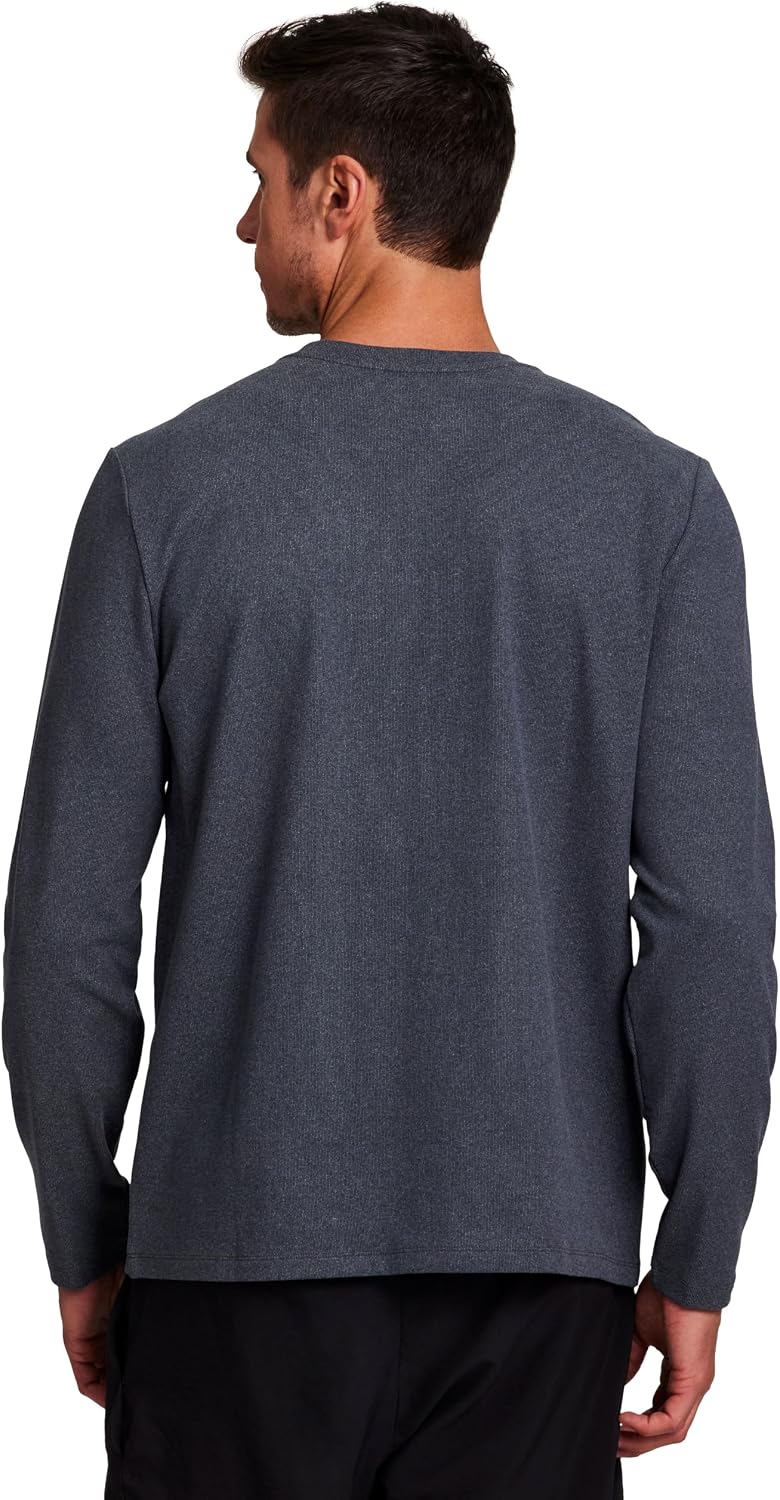 Avalanche Men's Fleece Base Layer Top, Crewneck Fleece Shirt for Men Long Sleeve Hiking Pullover Tee