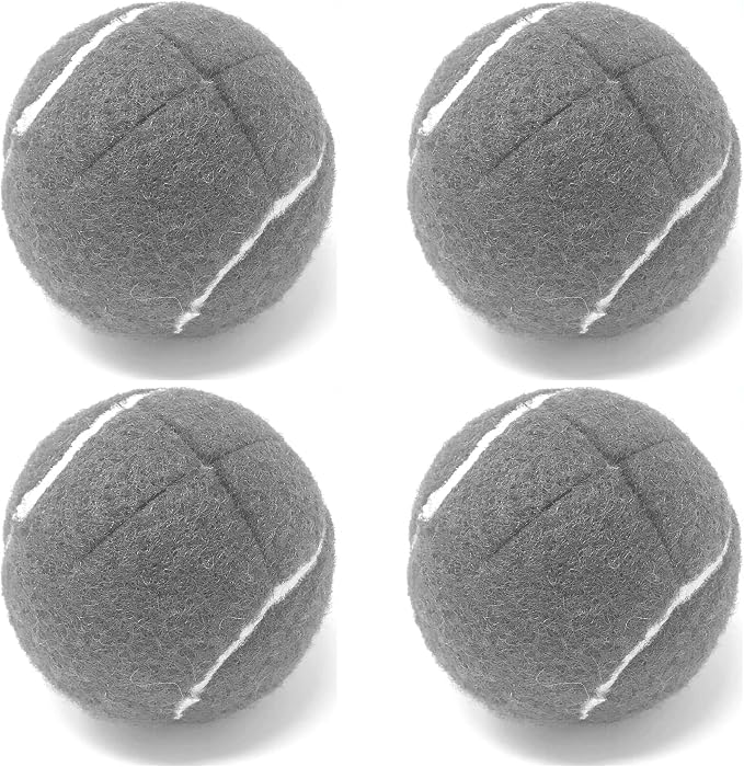 Precut Tennis Balls for Walkers, 4 PCS Heavy Duty Long Lasting Glide Balls - Precut for Easy Installation, Universal Felt Pads for Walker Legs & Furniture, Floor Protectors