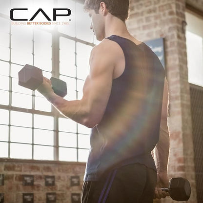 CAP Barbell Coated Hex Dumbbell Weight | Multiple Options (30 lbs)