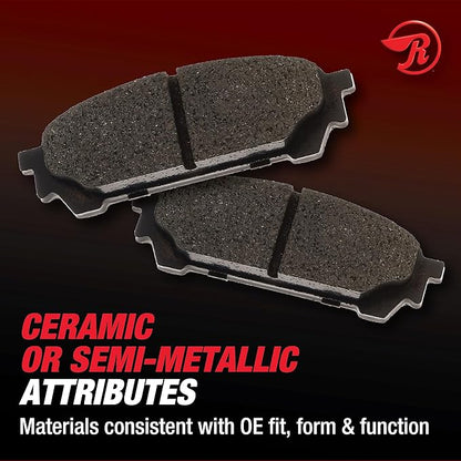 Raybestos R-Line Automotive Replacement Rear Brake Pad Set for Select Ford, Lincoln (MGD1377CH)
