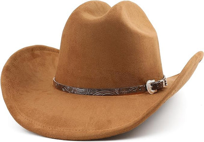 Big Cowboy Hat for Women Men Wide Brim Cowgirls Beach Cattleman Western Cowboys Hat