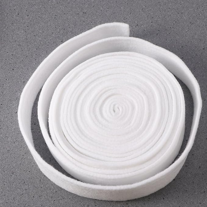 LUOEM Wool Felt Ribbon for DIY Crafts Christmas Tree Ribbon White 3cm x 500cm