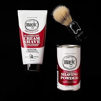 SoftSheen-Carson Magic Razorless Shaving Cream, Hair Removal Cream for Body Hair, Extra Strength Depilatory Cream, Works in 4 Minutes for Coarse Hair, 6 oz