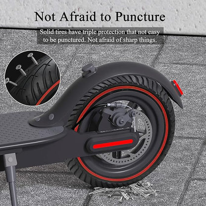 8 12 Scooter Solid Tires, 8.5 Solid Tire for Electric Scooter, 8.5 Inch Electric Scooter Replacement Wheels Honeycomb Solid Tire, 5075-6.1 Non-pneumatic Tires (Red_1PC_01)