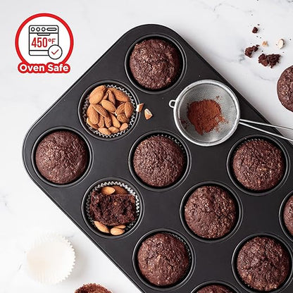 Baking Set  6 Piece  Deluxe Non Stick Black Coating Inside and Outside  Carbon Steel Bakeware Set  PFOA PFOS and PTFE Free by Bakken