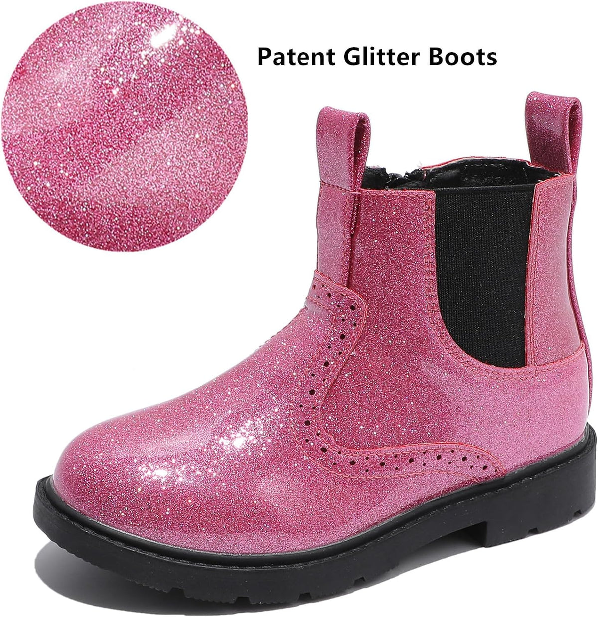 Size 12.5-13 Little Kid DADAWEN Boys Girls Waterproof Outdoor Side Zipper Comfort Chelsea Ankle Boots Combat Ankle Booties (Toddlers/Little Kids/Big Kids)