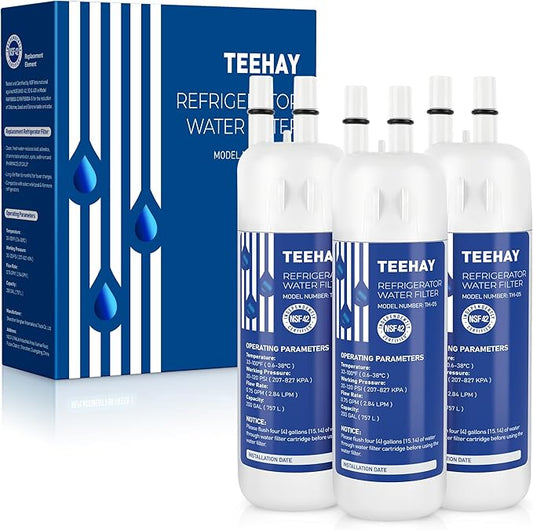 Water Filter Replacement for P8RFWB2L, P4RFKB2, P8WB2L, WHR1RXD1, W10394044, WRS588FIHZ (3 Pack)