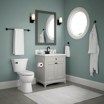 Delta Single Post Toilet Paper Holder | Matte Black | Wall Mount | Trinsic Bathroom Accessories