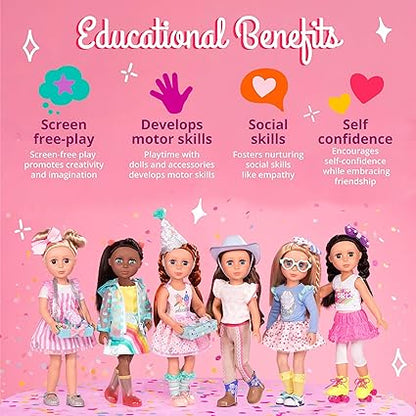 Glitter Girls - Bluebell 14-inch Poseable Fashion Doll - Dolls for Girls Age 3  Up,Pink, Brown, Silver, Blue