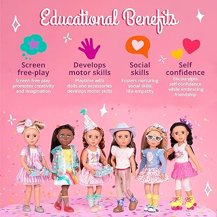 Glitter Girls - Bluebell 14-inch Poseable Fashion Doll - Dolls for Girls Age 3  Up,Pink, Brown, Silver, Blue