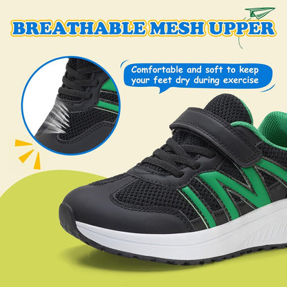 Boys Wide Toe Box Sneakers Girls Tennis Running Shoes Breathable Walking Trainers for Kids