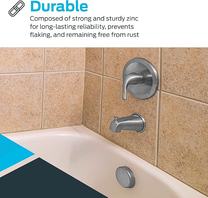 EZ-FLO 5-38 Inch Slide-On Zinc Bath Tub Diverter Spout with Hex Wrench and Set Screw, 12-inch Copper Pipe, Chrome, 15089