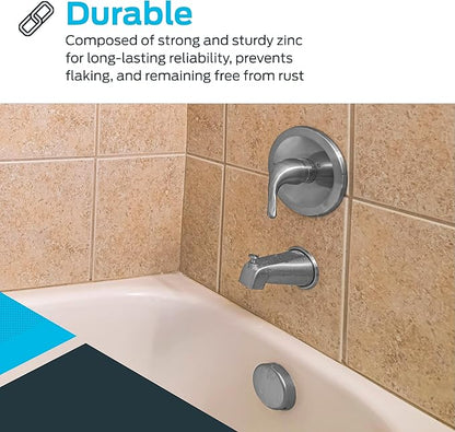 EZ-FLO 5-38 Inch Slide-On Zinc Bath Tub Diverter Spout with Hex Wrench and Set Screw, 12-inch Copper Pipe, Chrome, 15089
