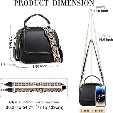 OPAGE Small Crossbody Bags for Women Trendy, Soft PU Leather Womens Crossbody Purse Shoulder Handbags