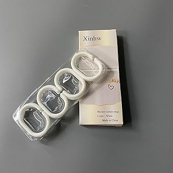 Xinhw Shower Curtain Rings, Plastic Shower Curtain Rings, Shower Curtain Hooks
