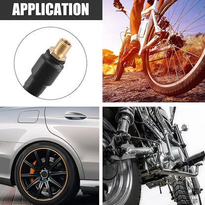 X AUTOHAUX 30cm 12" Flexible Air Tire Valve Extension Adaptor Motorcycle Auto Car Tire Stem Extender Quick Clamp Fittings