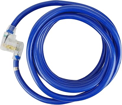 ACKING Heavy Duty 8 Guage 3 Prong Welding Power Extension Cord, NEMA 6-50P to 6-50R Welding Machine Cord, 50 AMP 250v Heavy Duty Electric Extension Wire Generator,25FT