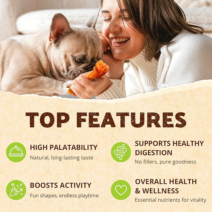 Afreschi Turkey Tendon for Dogs, Dog Treats for Signature Series, All Natural Human Grade Puppy Chew, Ingredient Sourced from USA, Hypoallergenic, Rawhide alternative, 4 Units/Pack Ring (Small)
