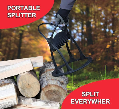 Wood Splitter Kindling er Manual Kindling Splitter Portable Log Splitter, Wedge Made from CAST Steel, No Axe, Black