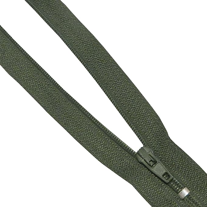 Seeking ROAM Standard Zippers, Nylon Coil, 2 Pieces (Olive Military Green, 12 Inches)