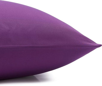 Basics 4 Piece Deluxe Microfiber Bed Sheets, Full Size, Plum, Solid
