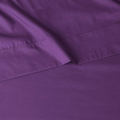 Basics 4 Piece Deluxe Microfiber Bed Sheets, Full Size, Plum, Solid