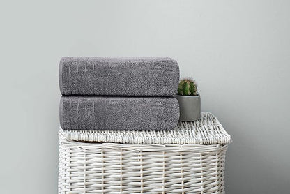 Tens Towels Pack of 4 Extra Large Bath Towels 30 x 60 Inches, 100 Cotton, Larger  Lighter Weight, Quicker to Dry, Super Soft and Absorbent, Perfect for Bathroom, Dark Grey