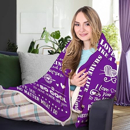 Hexagram Aunt Gifts for Women, Aunt Gifts from Niece, Auntie Gift Ideas, Best Aunt Ever Gifts Wearable Blanket, Aunt Gifts from Nephew Soft Flannel Wearable Blankets