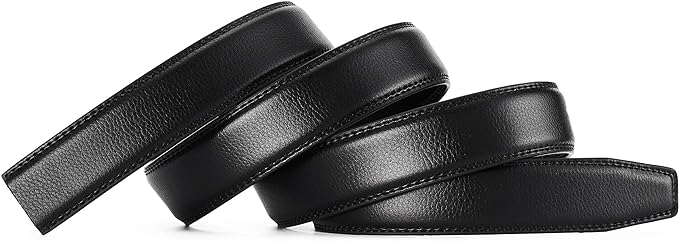 CHAOREN Ratchet Belt Replacement Strap 1 3/8”, Leather Belt Strap for 40MM Slide Click Buckle