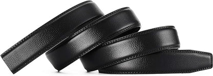 CHAOREN Ratchet Belt Replacement Strap 1 3/8”, Leather Belt Strap for 40MM Slide Click Buckle