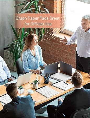 Graph Paper Pads 8.5 x 11 Graph Paper Notebook 8 Pack Grid Notebook Paper Pad 2x2 Quad Grid Paper Pad 8-12 x 11 White Quadrille Pad 8.5" x 11" Graft Paper Graph Pad 70 GSM Grid Tablet 50 SheetsPad